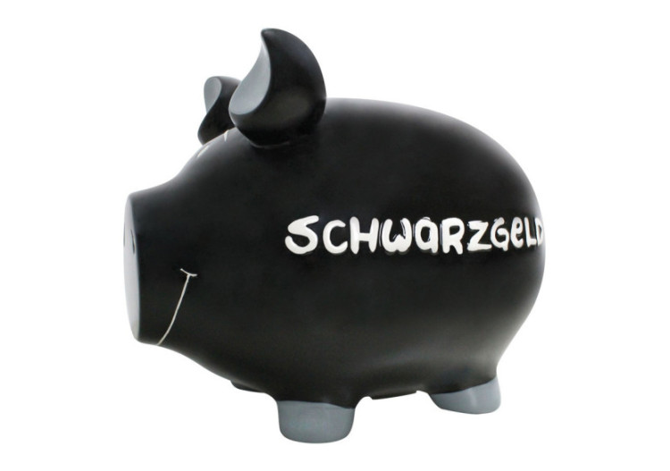 Tirelire 'Schwarzgeld' en Céramique - Noir/Blanc 30 x 25 x 25cm - 10028990 - WURM