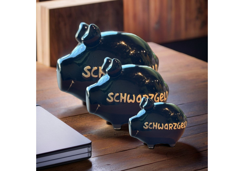 Tirelire 'Schwarzgeld' en Céramique - Noir/Blanc 30 x 25 x 25cm - 10028990 - WURM Tirelire 'Schwarzgeld' en Céramique - Noir/Blanc 30 x 25 x 25cm - 10028990 - WURM