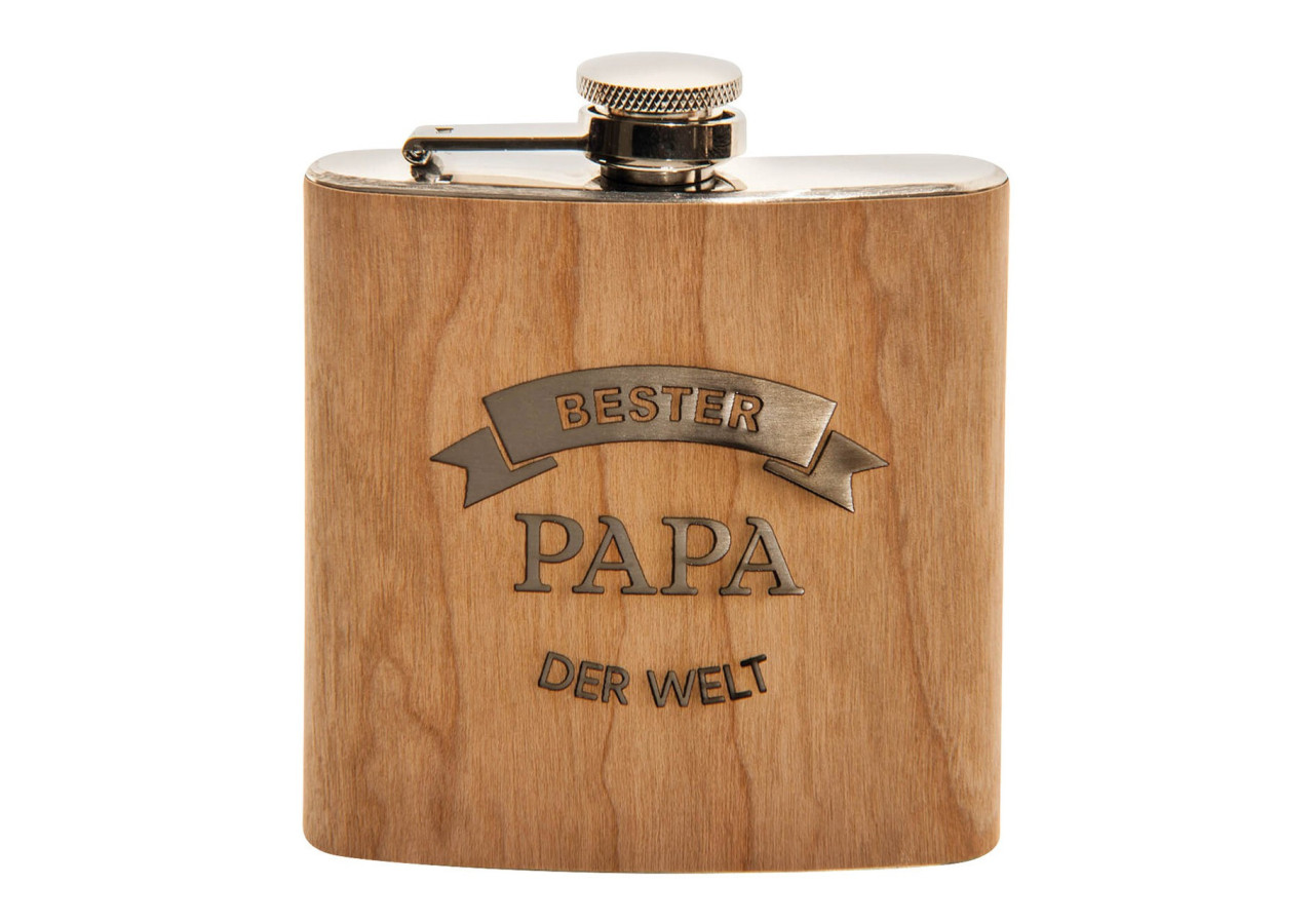 Flasque Bester Papa der Welt - Bois naturel 150ml - 10028725 - WURM
