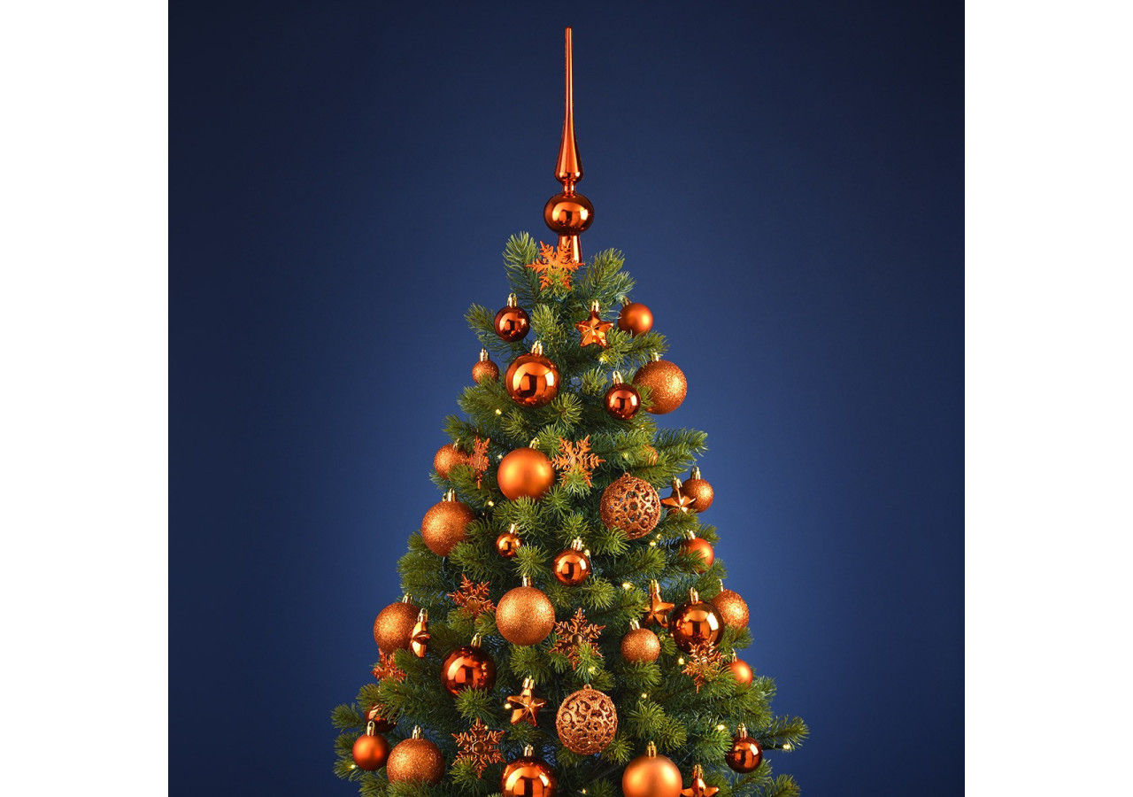 Boules de Noël en plastique - Set de 111 en cuivre, 3/4/6 cm - 10028712 - WURM