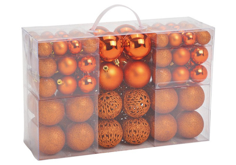 Boules de Noël en plastique - Set de 100 en cuivre, 3/4/6 cm - 10028708 - WURM 2