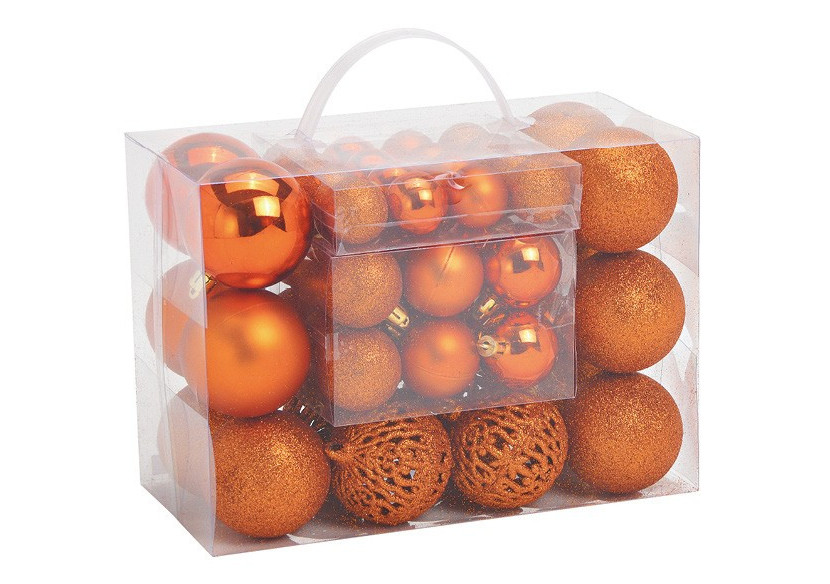 Boules de Noël en plastique - Set de 50 en cuivre 3/4/6cm - 10028704 - WURM