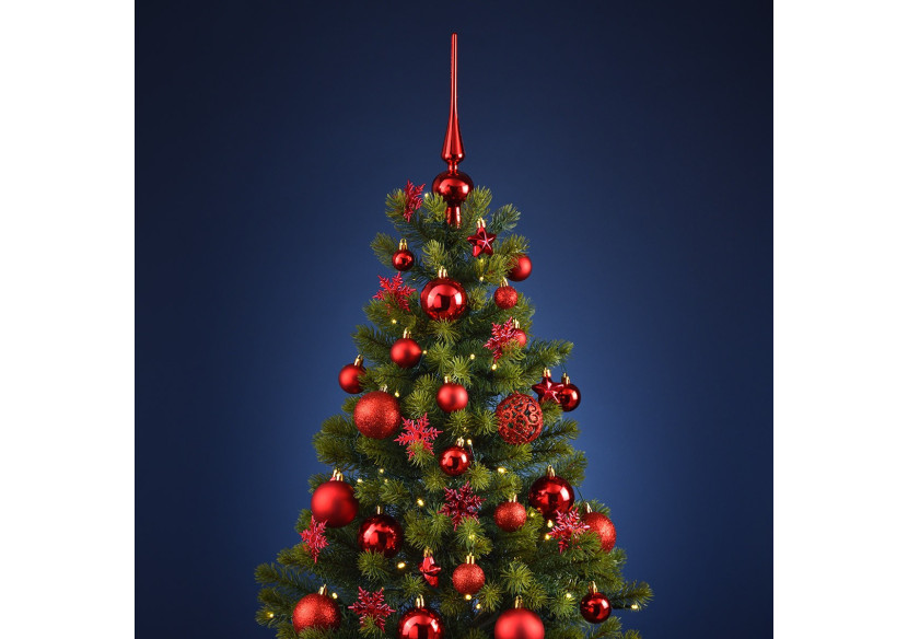 Ornements de Noël en plastique - 111 pièces Rouges 3/4/6cm - 10028473 - WURM Ornements de Noël en plastique - 111 pièces Rouges 3/4/6cm - 10028473 - WURM