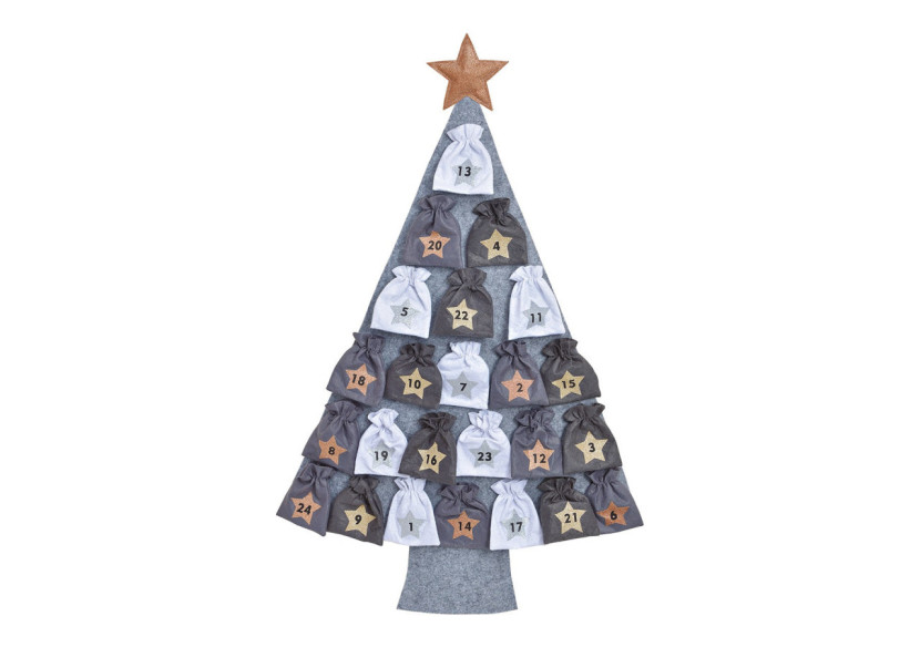 Calendrier de l'Avent Sapin - Feutre Gris 76x115x3cm - 10028346 - WURM Calendrier de l'Avent Sapin - Feutre Gris 76x115x3cm - 10028346 - WURM