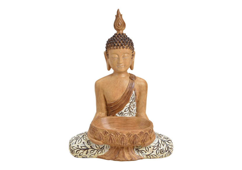 Buddha Assis en Poly Beige - Dimensions 46x35x48cm - 10027215 - WURM