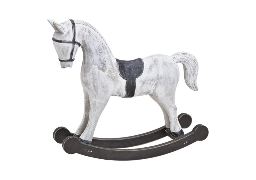 Cheval à bascule en MDF blanc - (49x40x12cm) - 10027042 - WURM