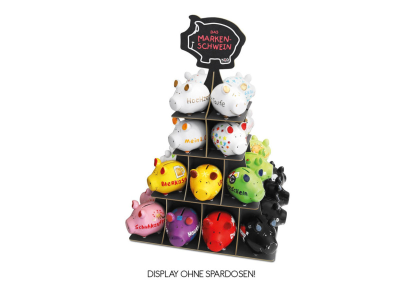 Support pyramidale pour petits cochons en bois - Noir - 10027024 - WURM