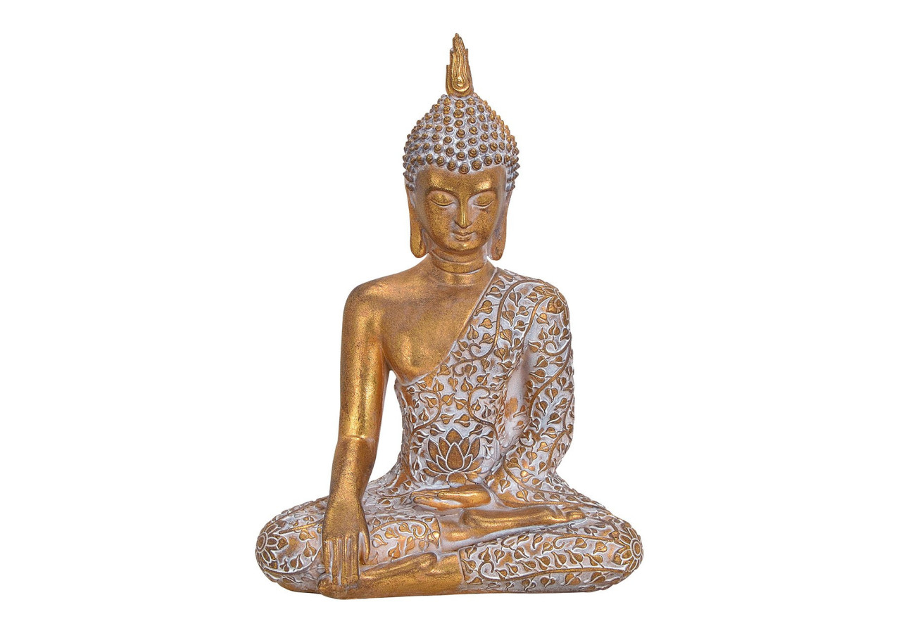 Statue de Bouddha en polyuréthane doré - 17x24x11cm - 10026722 - WURM