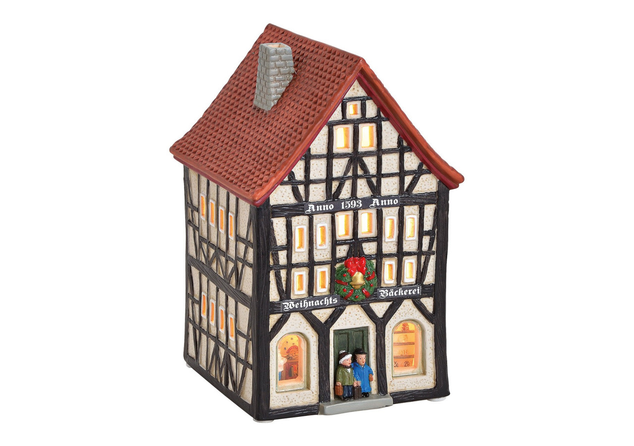 Maison Luminée 'Anno 1593' - Pâtisserie de Noël en Porcelaine 10x17x11cm - 10026196 - WURM