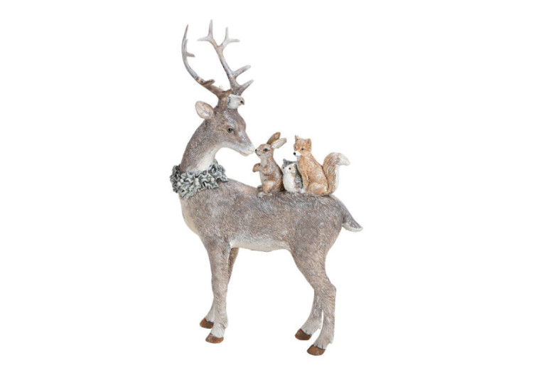 Cerf en Polyuréthane - Gris 16x26x5cm - 10026125 - WURM