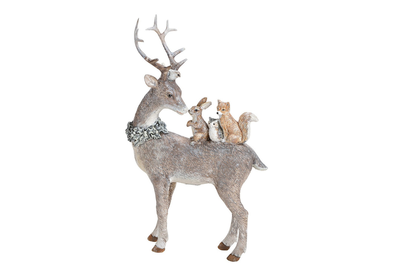 Cerf en Polyuréthane - Gris 16x26x5cm - 10026125 - WURM