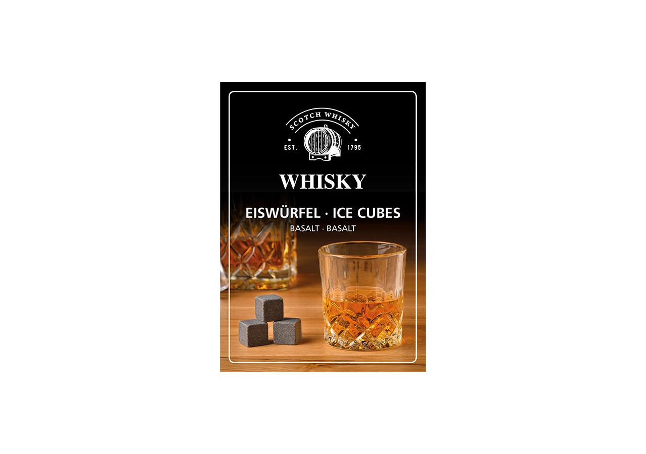 Set de whisky - Glaces en basalte et verre transparent 14x20x11cm - 10026120 - WURM