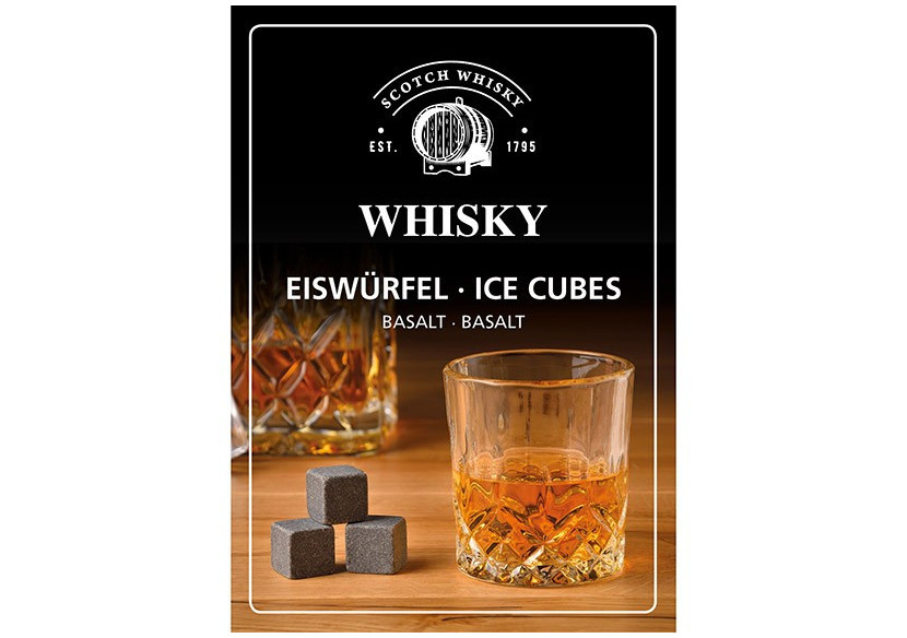 Set de whisky - Glaces en basalte et verre transparent 14x20x11cm - 10026120 - WURM