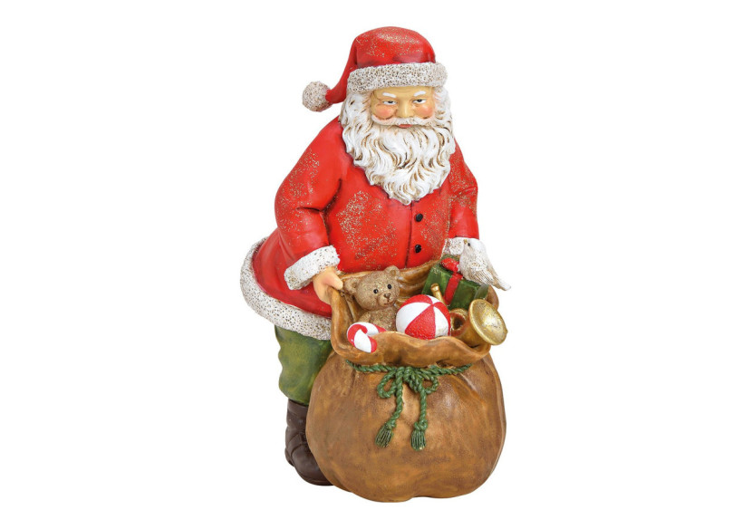 Père Noël avec Sac Cadeau - Figurine Poly 9x19x13cm - 10026064 - WURM