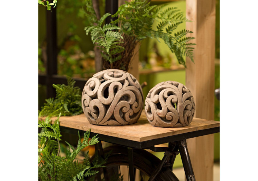 Boule en terre cuite marron - Dimensions 22x19x22cm - 10025696 - WURM