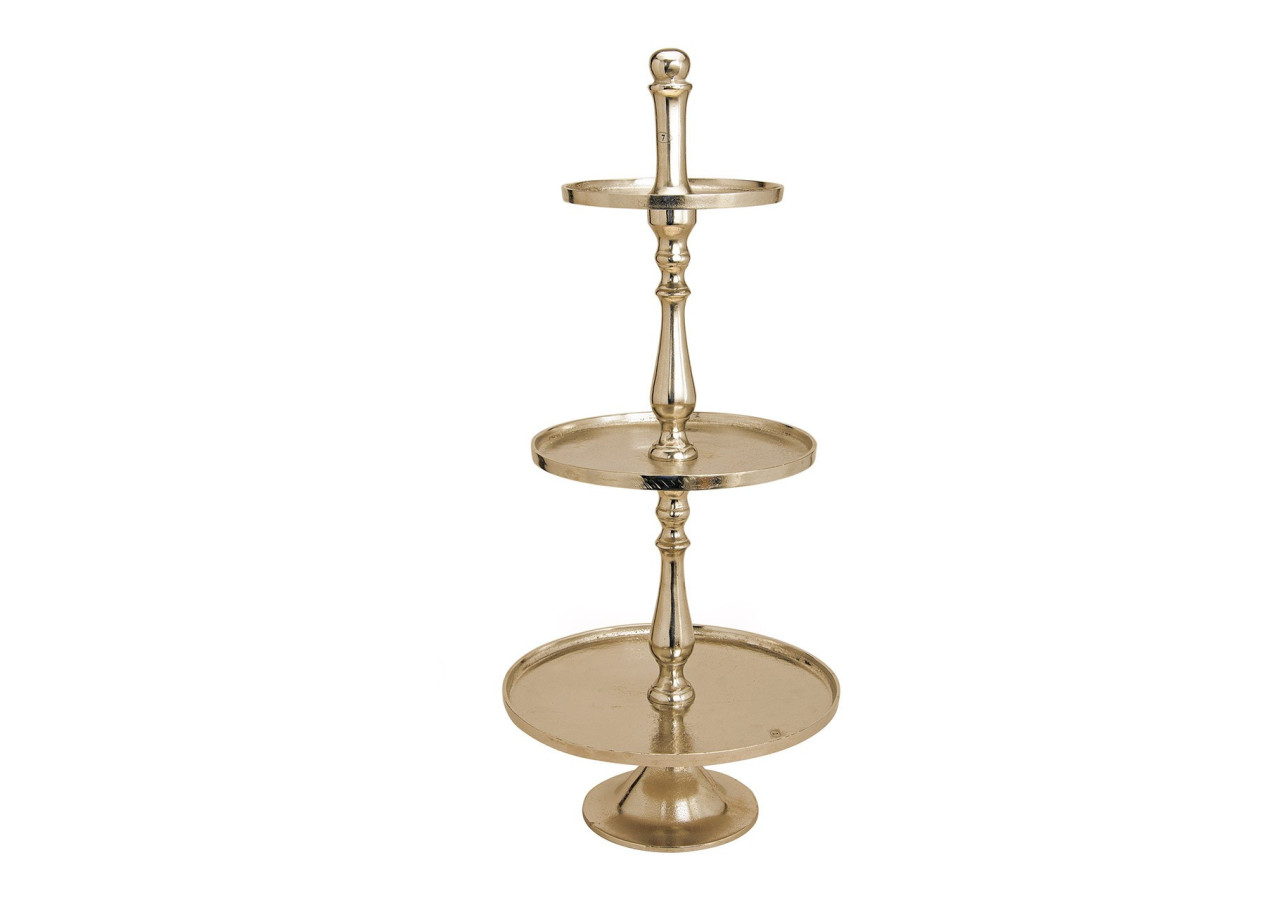 Étagère à 3 niveaux - en métal doré 25/34/42 x 97 cm - 10025183 - WURM