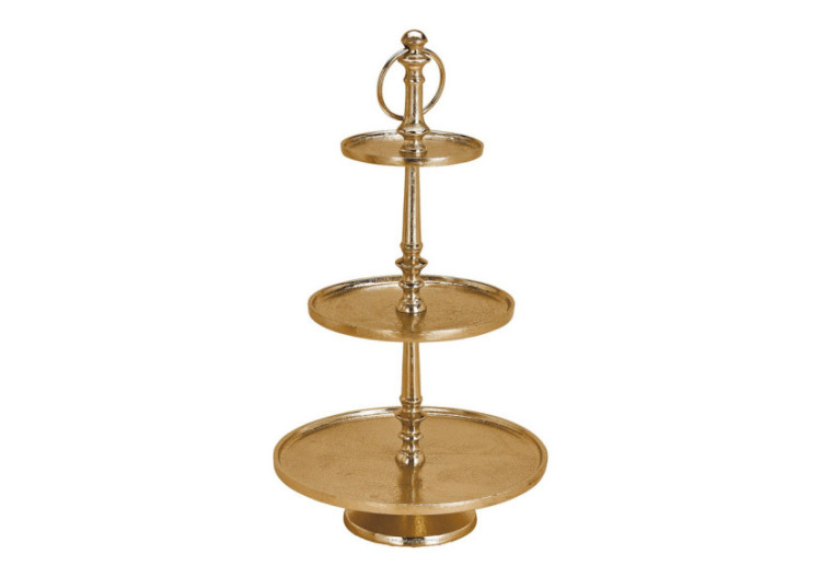 Étagère à 3 niveaux - en métal doré 13/19/28 x 55 cm - 10025182 - WURM