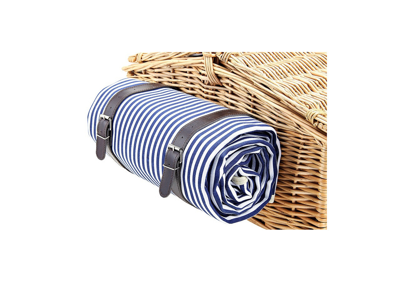 Panier de pique-nique pour 4 personnes - Osier, 26 pièces, 48x32x40cm - 10024124 - WURM