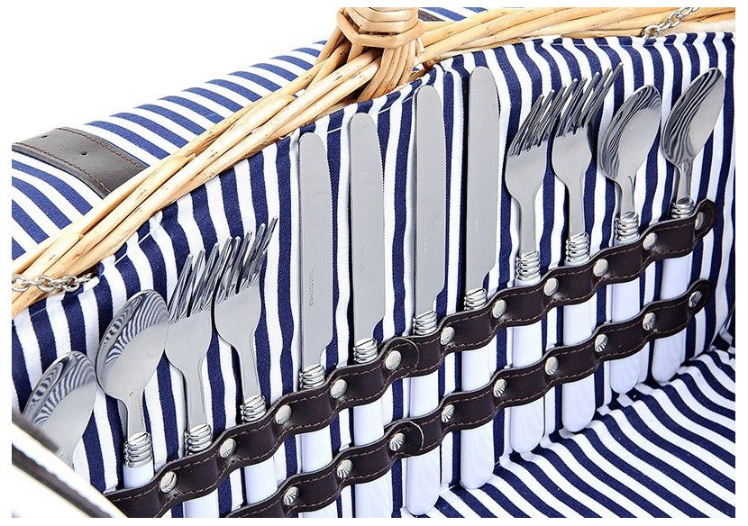 Panier de pique-nique pour 4 personnes - Osier, 26 pièces, 48x32x40cm - 10024124 - WURM Panier de pique-nique pour 4 personnes - Osier, 26 pièces, 48x32x40cm - 10024124 - WURM