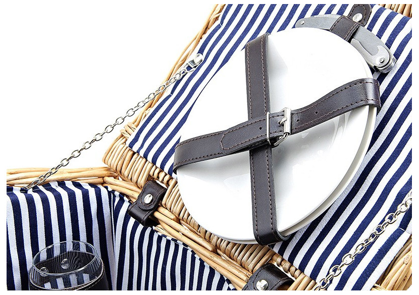 Panier de pique-nique pour 4 personnes - Osier, 26 pièces, 48x32x40cm - 10024124 - WURM Panier de pique-nique pour 4 personnes - Osier, 26 pièces, 48x32x40cm - 10024124 - WURM