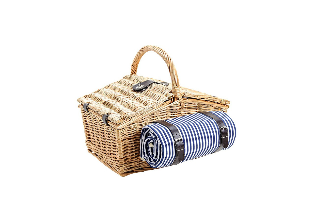 Panier de pique-nique pour 4 personnes - Osier, 26 pièces, 48x32x40cm - 10024124 - WURM