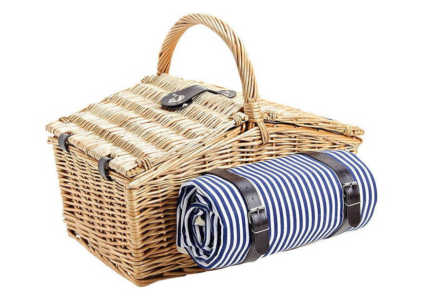 Panier de pique-nique pour 4 personnes - Osier, 26 pièces, 48x32x40cm - 10024124 - WURM Panier de pique-nique pour 4 personnes - Osier, 26 pièces, 48x32x40cm - 10024124 - WURM