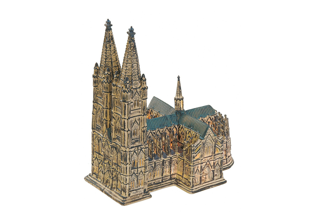 Église de Cologne en porcelaine avec câble électrique - Brun, 26x29x18cm - 10024018 - WURM