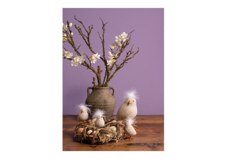 Couronne de Pâques en bois avec décor en œufs en plastique - Brun, 25x25x7cm - 10023942 - WURM 2