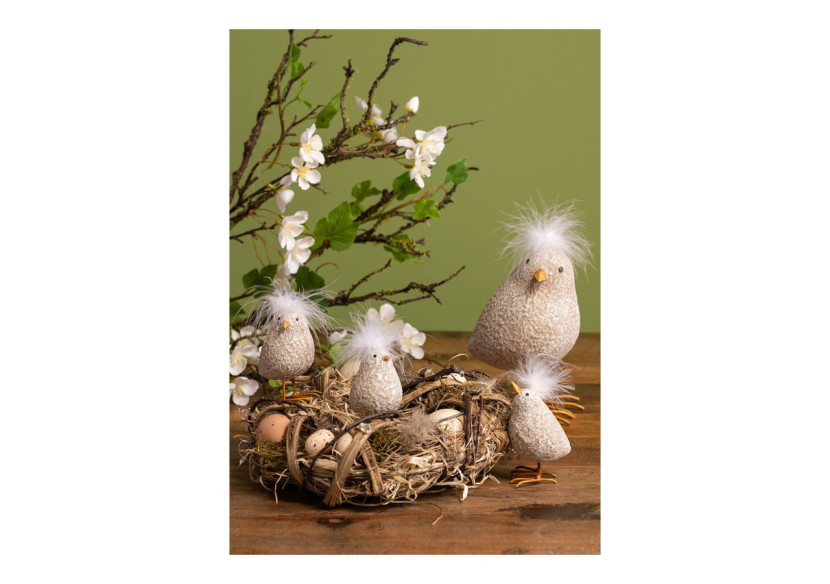 Couronne de Pâques en bois avec décor en œufs en plastique - Brun, 25x25x7cm - 10023942 - WURM