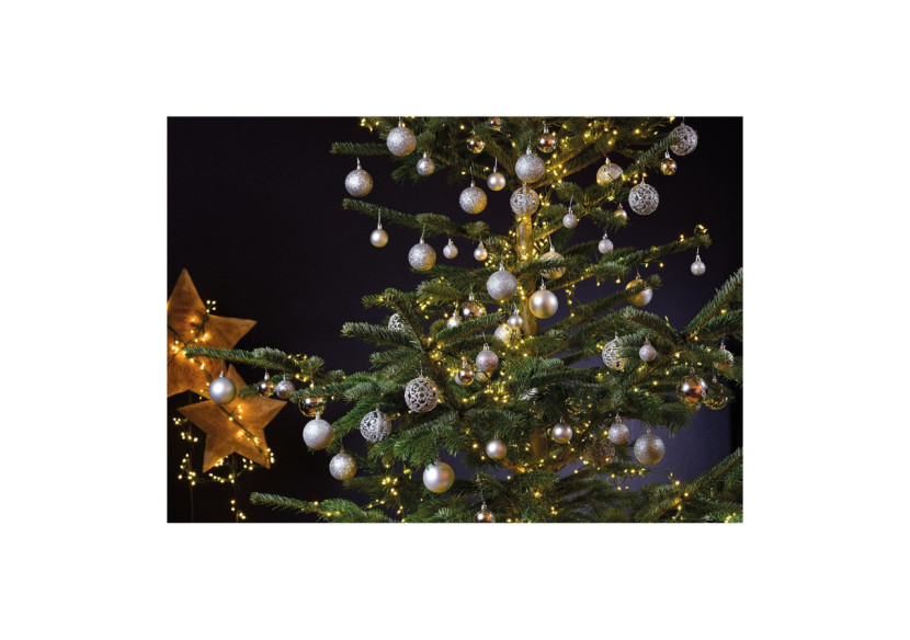 Ornements de Noël - 100 boules en plastique argentées 3/4/6cm - 10023309 - WURM Ornements de Noël - 100 boules en plastique argentées 3/4/6cm - 10023309 - WURM