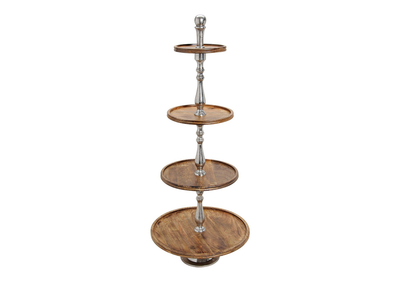 Étagère 4 Niveaux en Bois de Mangue et Métal - Hauteur 130cm - 10023226 - WURM
