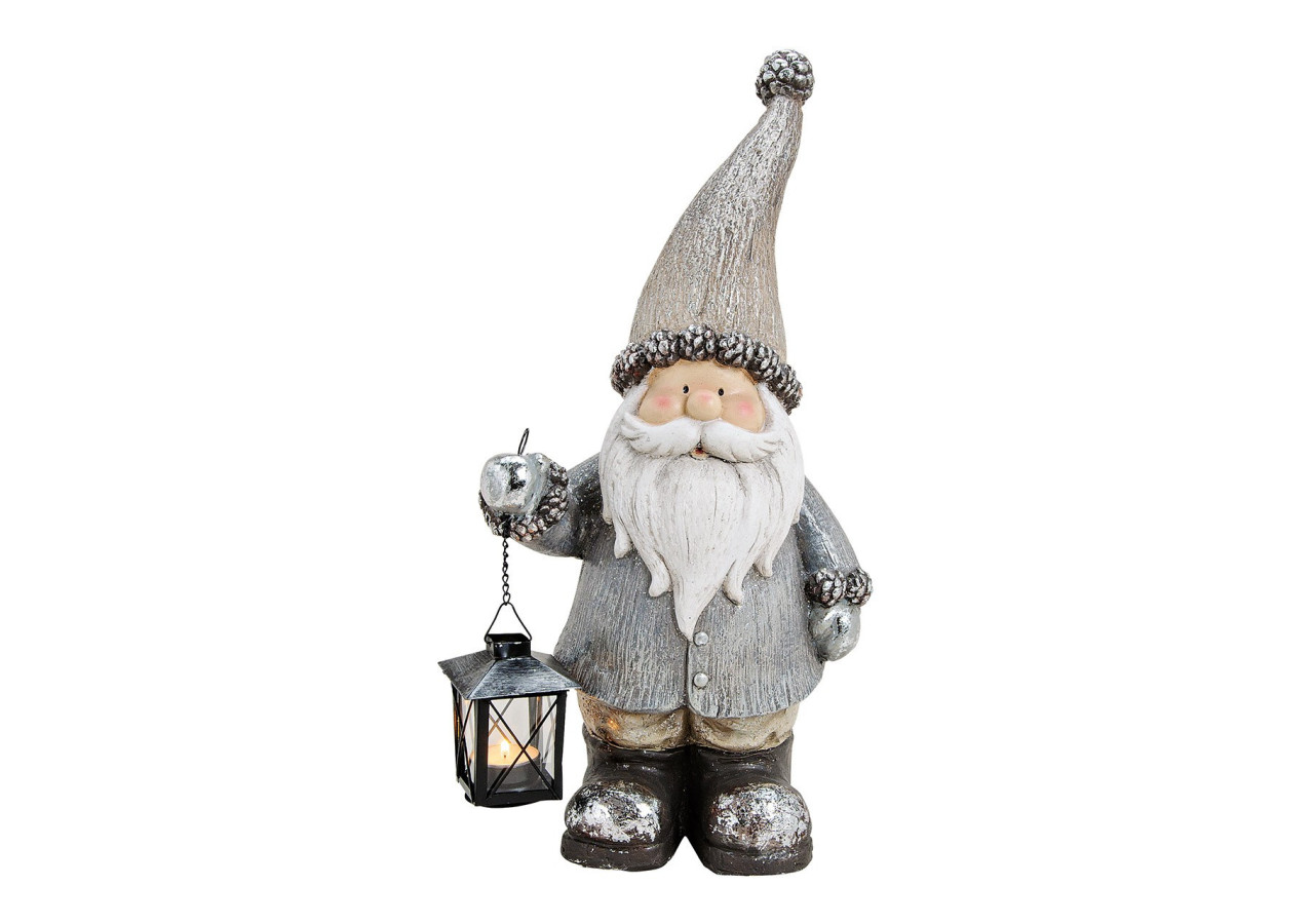 Saint Nicolas avec Lanterne - Pour 1 Bougie, en Magnesia Brun - 10022443 - WURM
