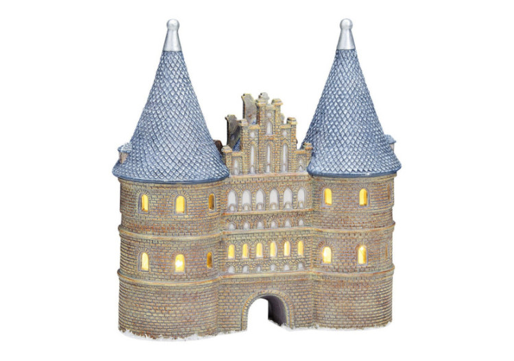 Maison Lichthaus Holstentor - Porcelaine avec Éclairage Inclus - 10022396 - WURM