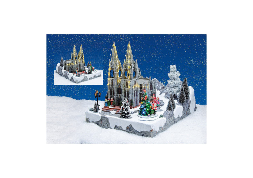 Scène d'Hiver Kölner Dom - Avec Lumière, Musique et Cloche Mobile - 10022121 - WURM