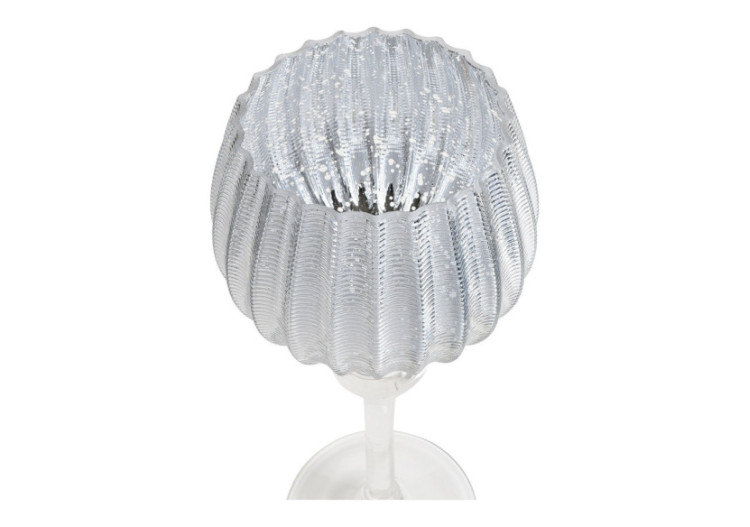 Ensemble de Photophores en Verre Argenté - 3 tailles : 30, 35, 40 cm x 13 cm - 10022120 - WURM 2