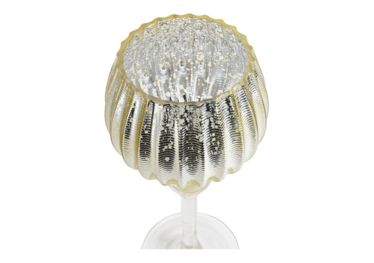 Set de Bougies en Verre Doré - Design Ridé, 3 pièces de 30 à 40cm - 10022119 - WURM 2