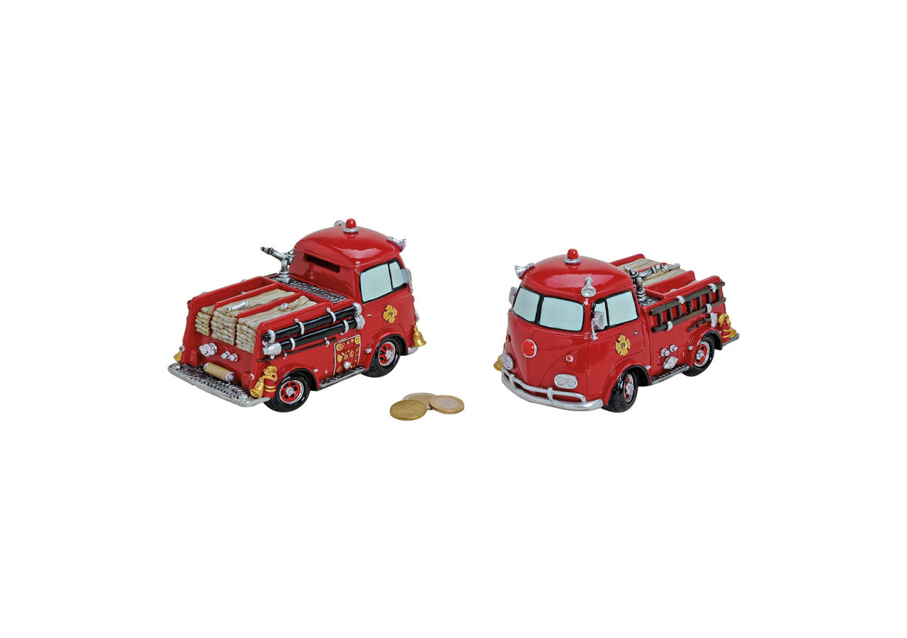 Tirelire Camion de Pompiers - Poly 17x10x11 cm - 10020077 - WURM