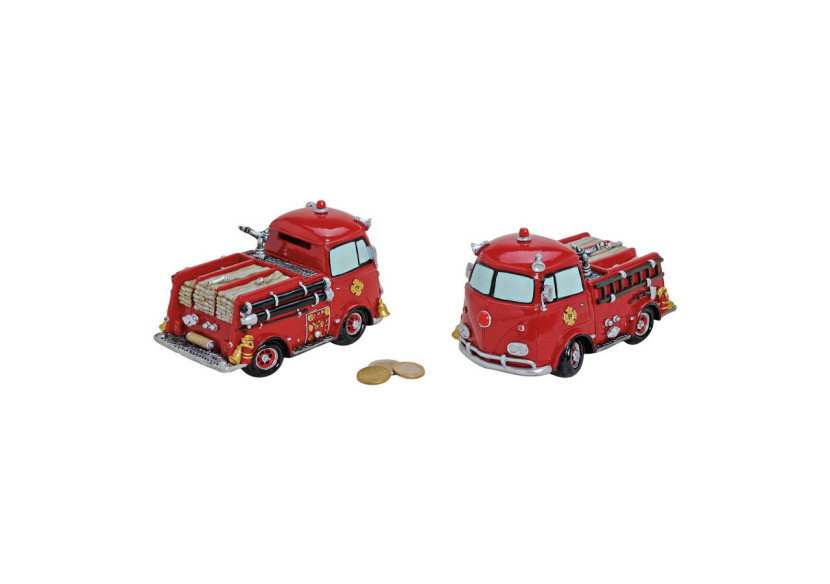 Tirelire Camion de Pompiers - Poly 17x10x11 cm - 10020077 - WURM