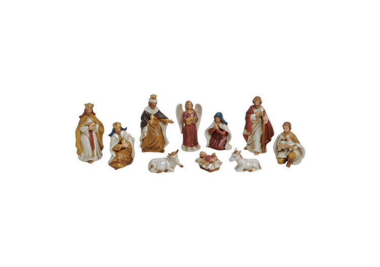 Set de figurines de crèche - Porcelaine, 10 pièces 5-12 cm - 10019782 - WURM