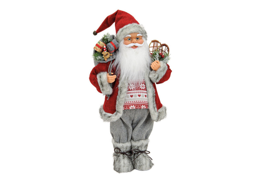 Père Noël en rouge - Plastique/Textile 25 x 46 x 20 cm - 10018430 - WURM