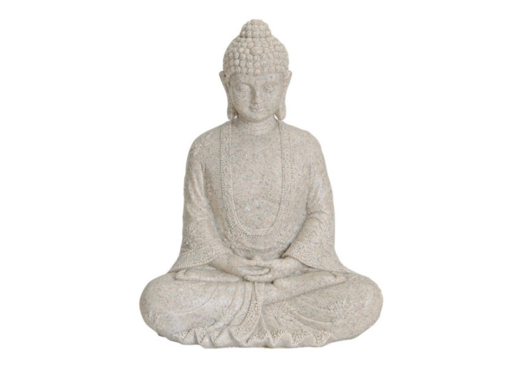 Statue de Bouddha en beige - Poly 19 x 13 x 23 cm - 10018411 - WURM