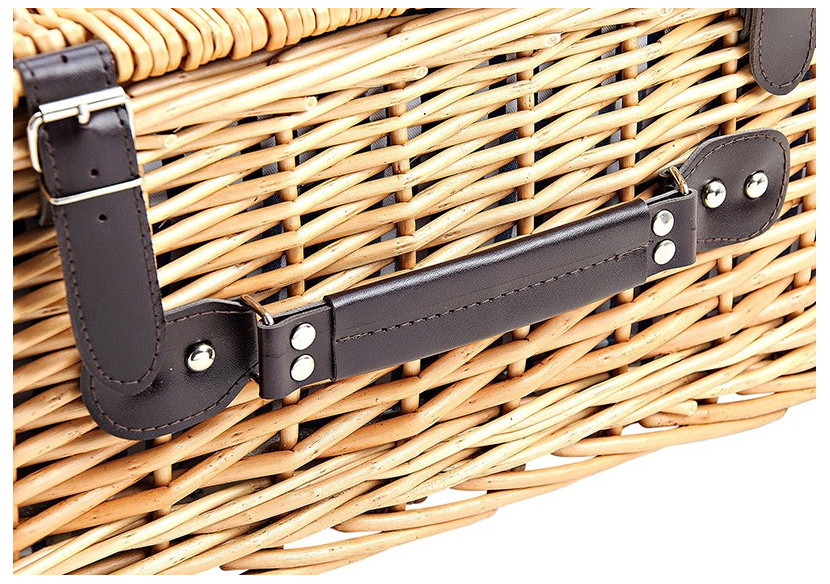 Panier de Pique-nique en Osier - Pour 4 Personnes, 25 pièces, 54 x 37 x 21 cm - 10017878 - WURM Panier de Pique-nique en Osier - Pour 4 Personnes, 25 pièces, 54 x 37 x 21 cm - 10017878 - WURM