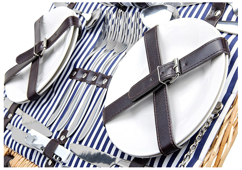 Panier de Pique-nique en Osier - Pour 4 Personnes, 25 pièces, 54 x 37 x 21 cm - 10017878 - WURM Panier de Pique-nique en Osier - Pour 4 Personnes, 25 pièces, 54 x 37 x 21 cm - 10017878 - WURM