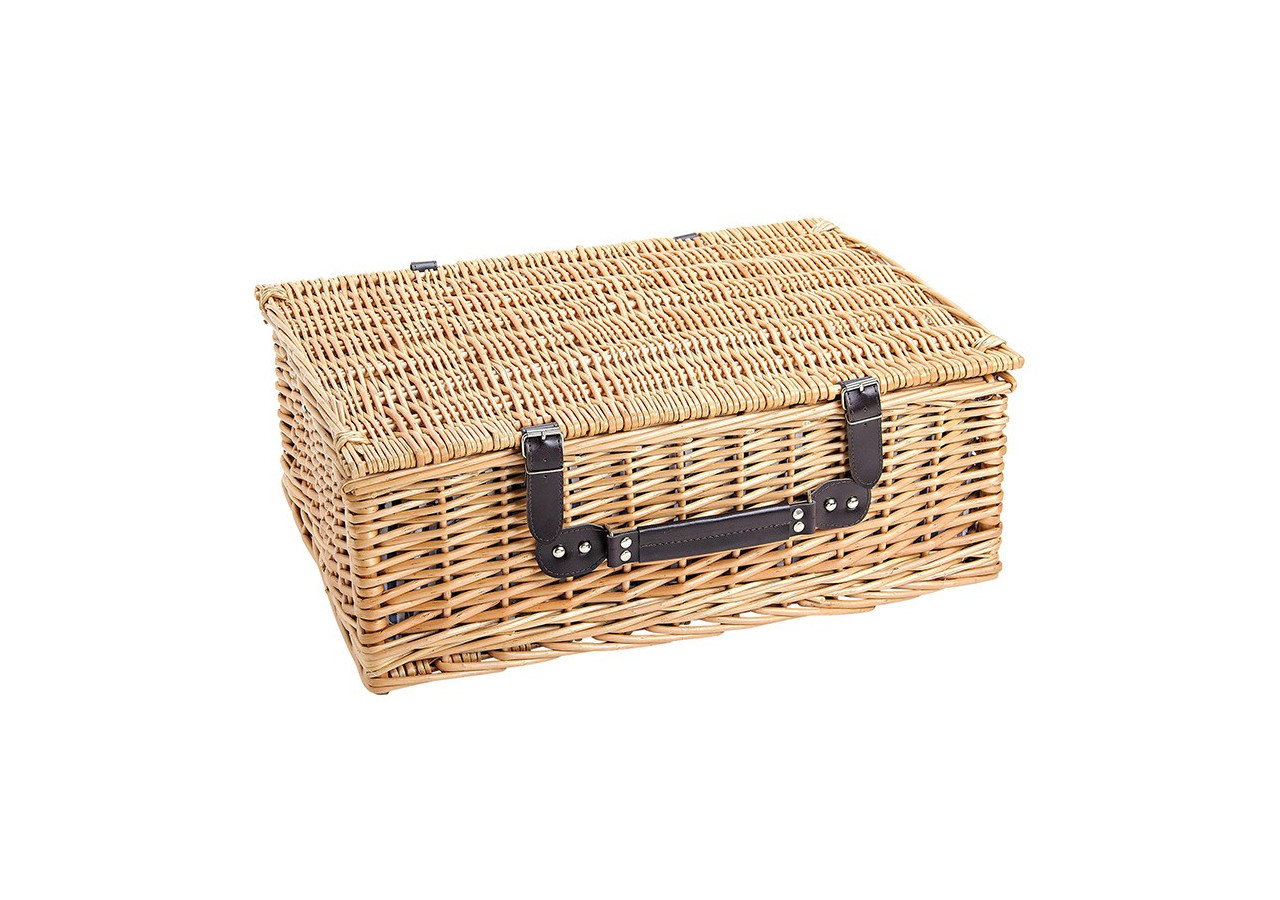 Panier de Pique-nique en Osier - Pour 4 Personnes, 25 pièces, 54 x 37 x 21 cm - 10017878 - WURM