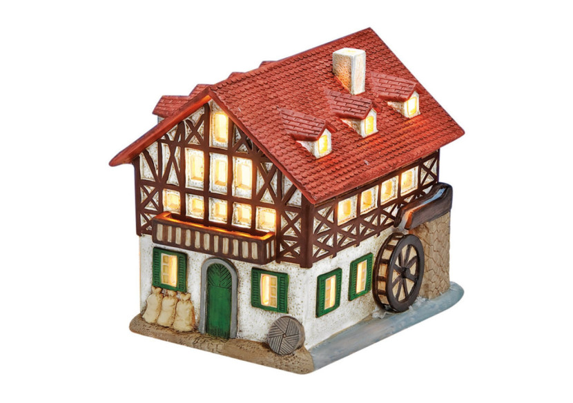 Maison lumineuse Wurm - Porcelaine colorée, 12x14x16 cm - 10017628 - WURM