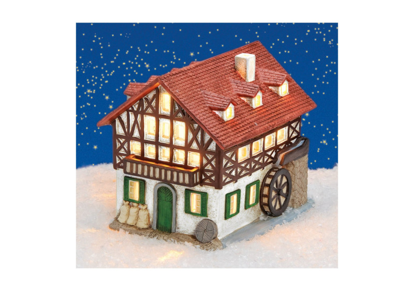 Maison lumineuse Wurm - Porcelaine colorée, 12x14x16 cm - 10017628 - WURM