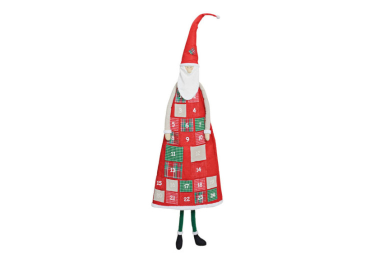 Calendrier de l'Avent Nikolaus - Textile/feutre rouge 52 x 160 cm - 10017396 - WURM