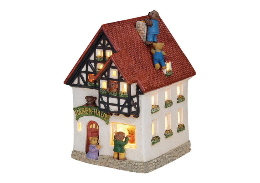 Lichthaus 'Maison des ours' - Porcelaine colorée 12 x 18 x 10 cm - 10017348 - WURM