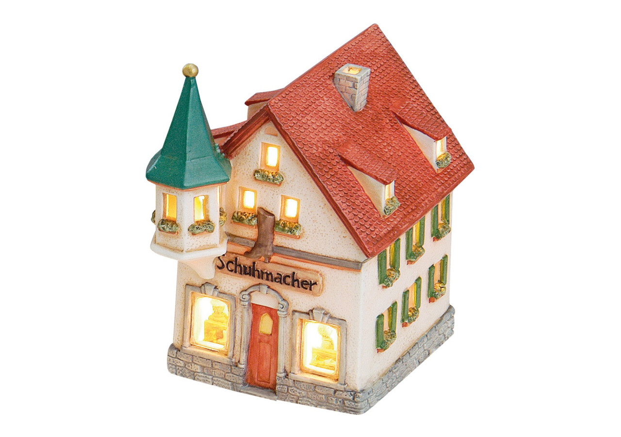 Maison Lichthaus 'Schuhmacher' - Porcelaine Colorée, 14 x 17 x 11 cm - 10016827 - WURM