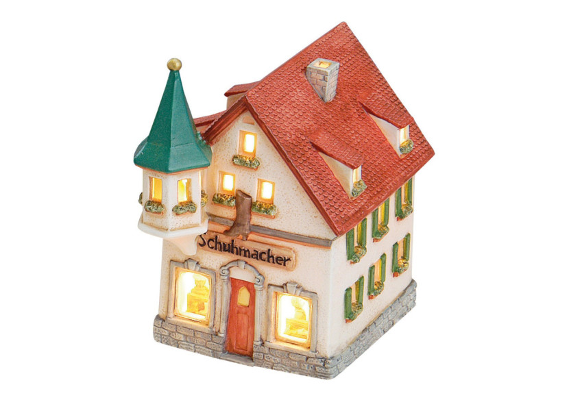Maison Lichthaus 'Schuhmacher' - Porcelaine Colorée, 14 x 17 x 11 cm - 10016827 - WURM